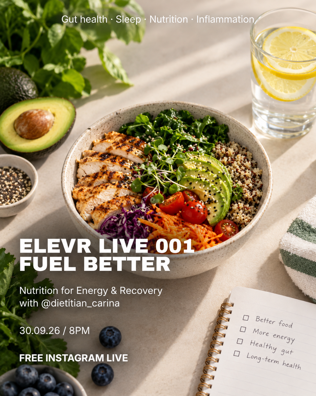 ELEVR LIVE 001 - Fuel Better: Nutrition for Energy & Recovery