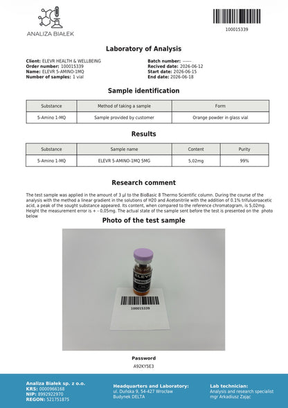 5-Amino-1MQ – High-Purity Research Compound - 5mg Elevr